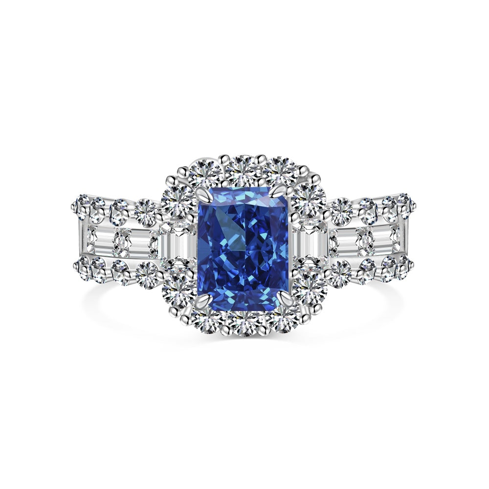 Diana Halo Sapphire Ring